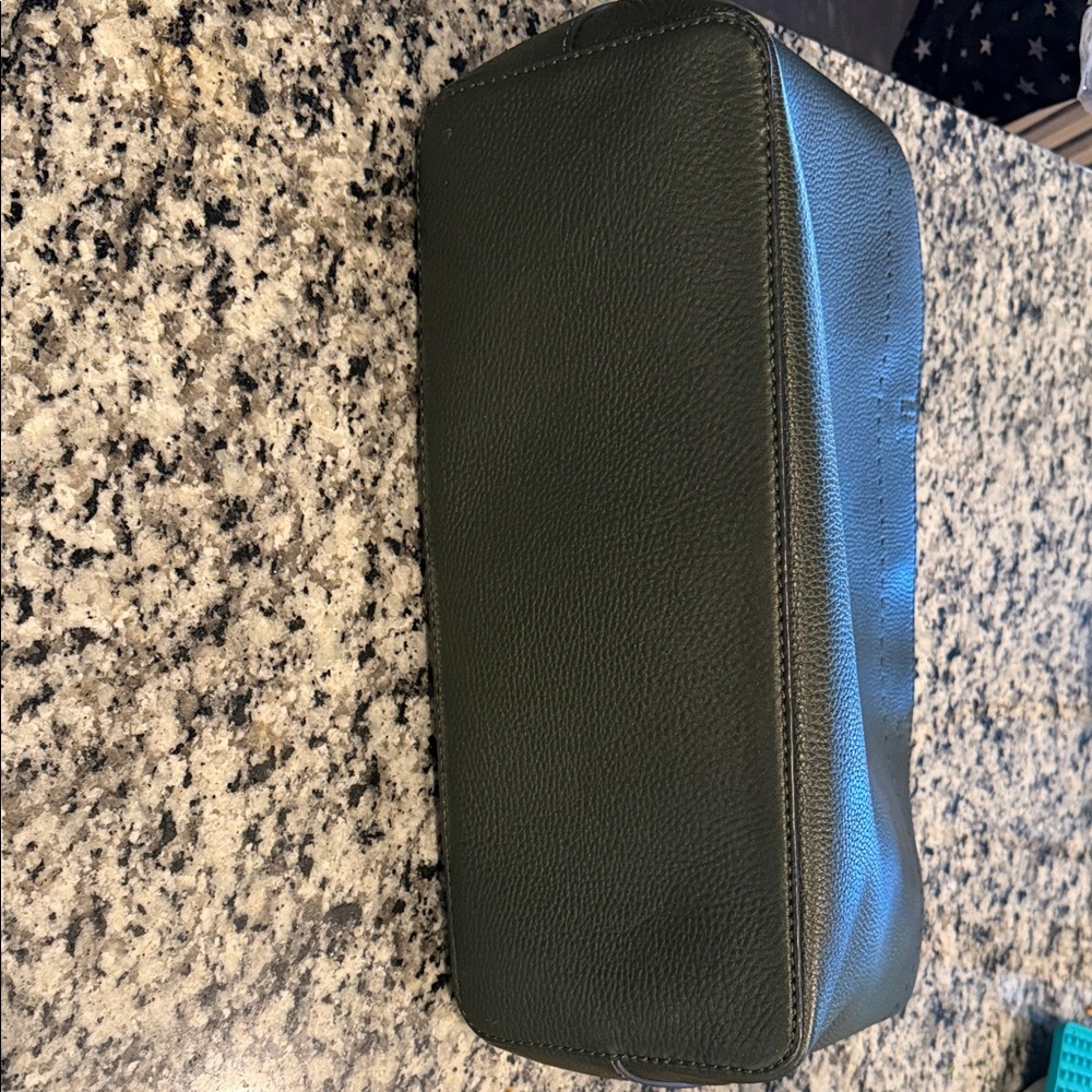 Tory Burch Olive Green and Navy McGraw Tote - Picture 7 of 10